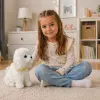LEAN TOYS Interaktywny Pluszowy Pies Miękkie Futro Rasa Pudel Głaskanie Głowy i Poznawanie Funkcji