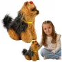 LEAN TOYS Interaktywny Pluszowy Pies - Miękkie Futro, Rasa Yorkshire Terrier, Głaskanie Głowy i Poznawanie Funkcji