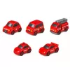 LEAN TOYS Interaktywny tor z parkingiem, warsztatem i myjnią – Straż Pożarna, zestaw z 8 autkami