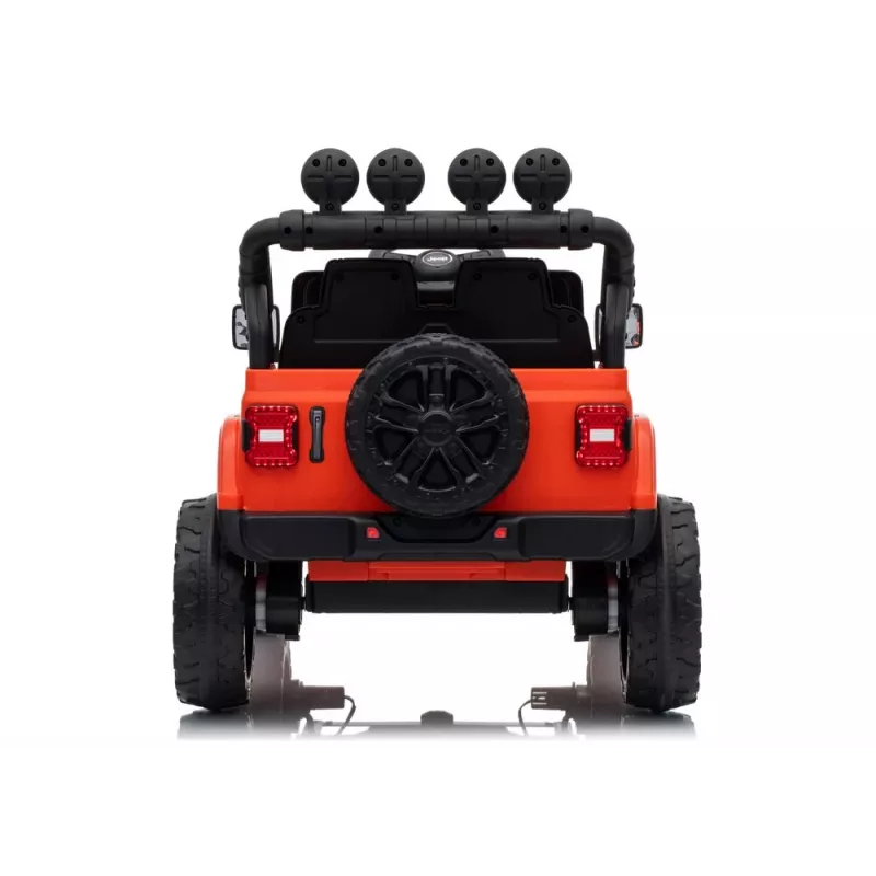 LEAN TOYS Jeep Rubicon DK-JWR558 24V Pomarańczowy pojazd elektryczny dla dzieci z pilotem rodzicielskim