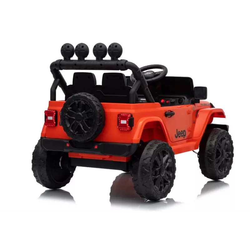 LEAN TOYS Jeep Rubicon DK-JWR558 24V Pomarańczowy pojazd elektryczny dla dzieci z pilotem rodzicielskim