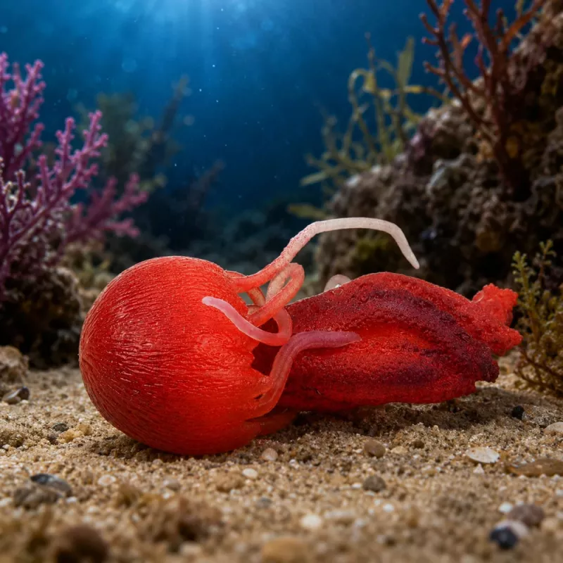 LEAN TOYS Jellyfish Rubber Figurine Stretchable Realistic Sea Animal 9 cm