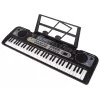 LEAN TOYS Keyboard z Mikrofonem Instrument Muzyczny dla Dzieci Czarny