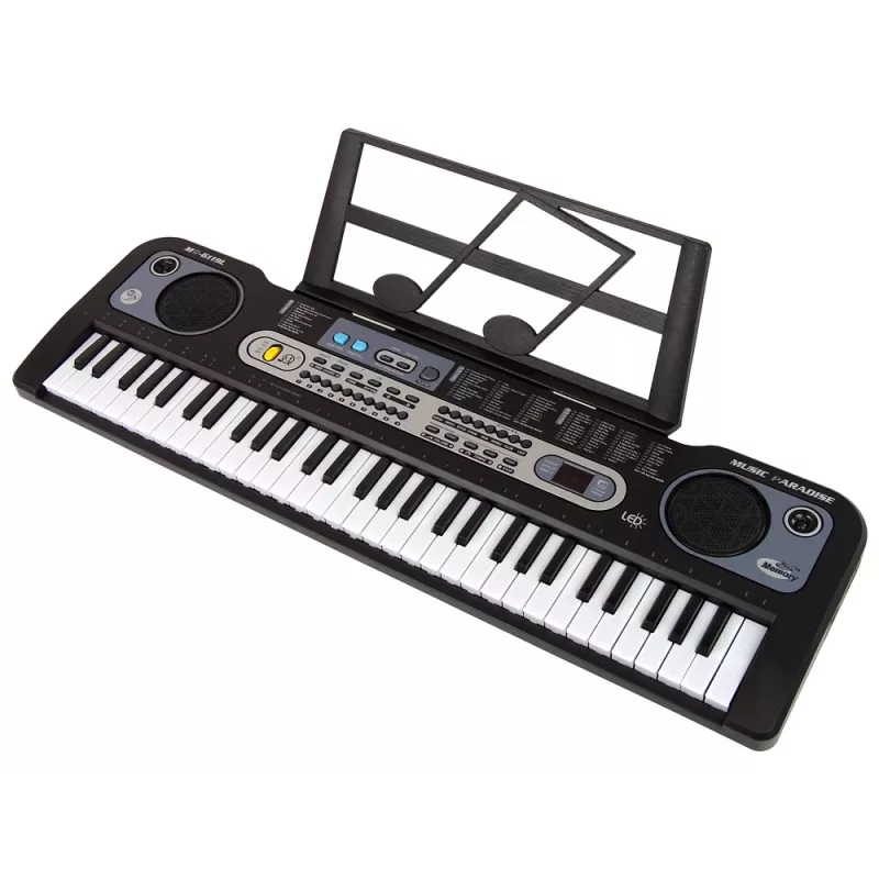 LEAN TOYS Keyboard z Mikrofonem Instrument Muzyczny dla Dzieci Czarny