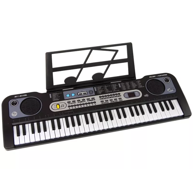 LEAN TOYS Keyboard z Mikrofonem Instrument Muzyczny dla Dzieci Czarny