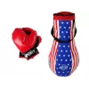 LEAN TOYS Zestaw bokserski dla dzieci Mega Boxing Set + Rękawice, worek bokserski 40 cm