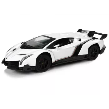 LEAN TOYS Lamborghini Veneno 1:24 Samochód zdalnie sterowany, biały z 2.4GHz i światłami