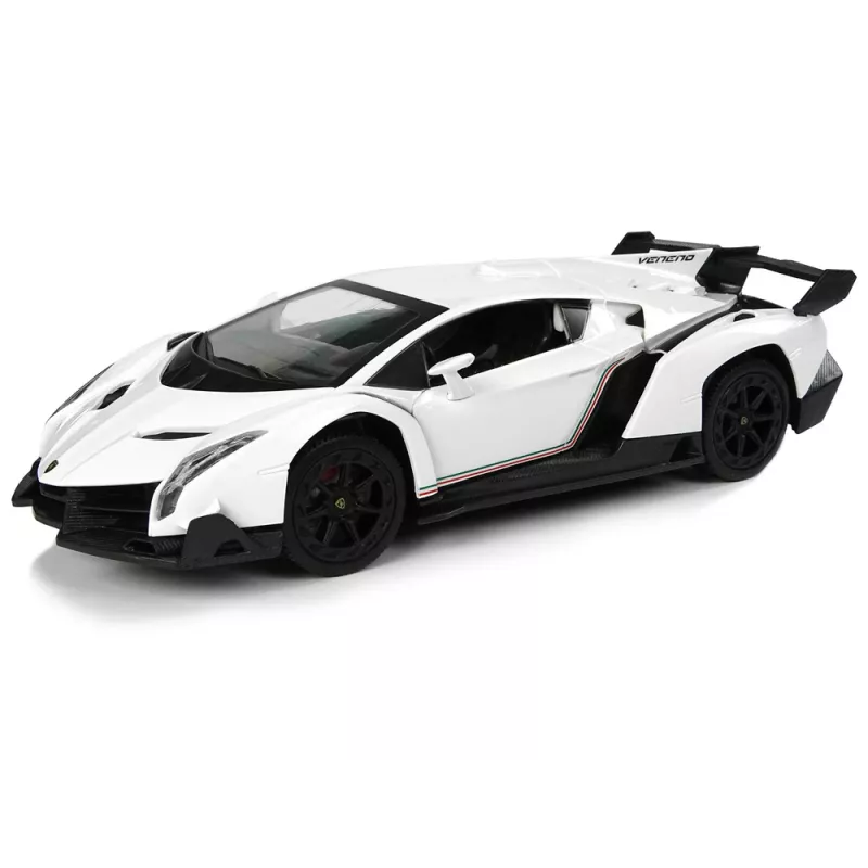 LEAN TOYS Lamborghini Veneno 1:24 Samochód zdalnie sterowany, biały z 2.4GHz i światłami