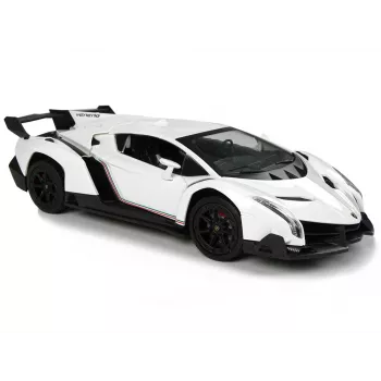 LEAN TOYS Lamborghini Veneno 1:24 Samochód zdalnie sterowany, biały z 2.4GHz i światłami