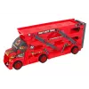 LEAN TOYS Duża 3-piętrowa przyczepa ciężarówka z wysuwaną rampą do startu samochodów