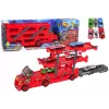 LEAN TOYS Duża 3-piętrowa przyczepa ciężarówka z wysuwaną rampą do startu samochodów