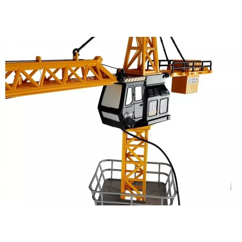 LEAN TOYS Duży Żuraw Budowlany z Regulowanym Hakiem Sterowanym Pilotem 182 cm