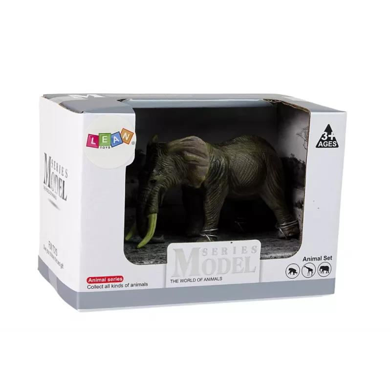 LEAN TOYS Duża figurka kolekcjonerska słonia Animals of the World