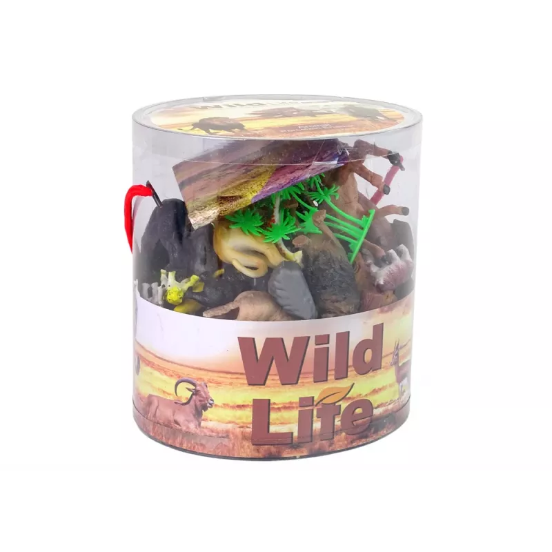 LEAN TOYS Duży Zestaw Figurek Dzikie Zwierzęta Safari + Akcesoria 34 Elementy