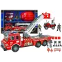 LEAN TOYS Duży zestaw straży pożarnej z wozem strażackim, figurkami i hełmem quad dla dzieci