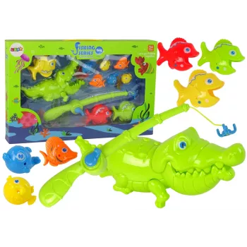 LEAN TOYS Duży zestaw wędkarski z wędką Let's Go Fishing! 11 elementów