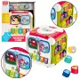 LEAN TOYS Duża wielofunkcyjna kostka edukacyjna Pianino Sorter Bęben – interaktywna zabawka 6-stronna ze światłami, dźwiękami, labiryntem z koralikami i sortownikiem kształtów