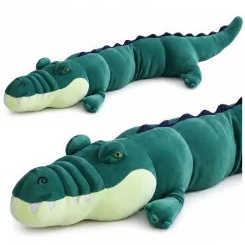 LEAN TOYS Duży pluszowy krokodyl maskotka przytulanka realistyczny zielony 150 cm