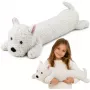 LEAN TOYS Duża pluszowa maskotka West Highland White Terrier biała 90 cm