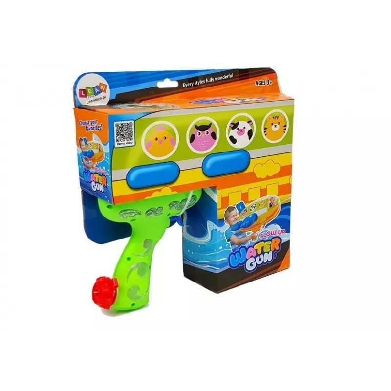 LEAN TOYS Duży pompujący pistolet na wodę w kształcie dinozaura