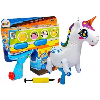 LEAN TOYS Duży pompowany pistolet na wodę Jednorożec