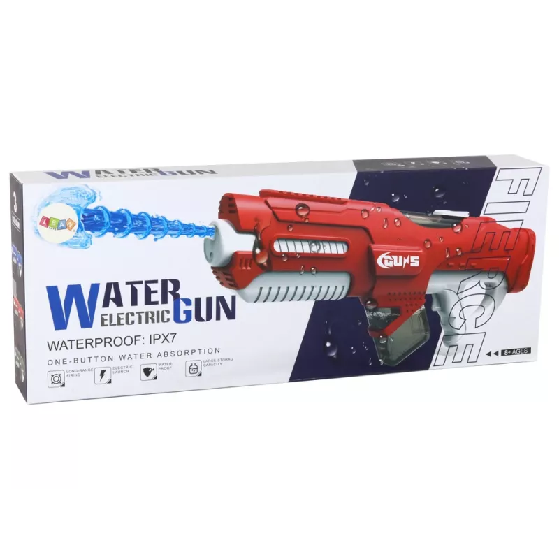 LEAN TOYS Duży czerwony pistolet na wodę 750ml z okularami
