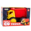 LEAN TOYS Duża wywrotka dla dzieci, piaskowa maszyna budowlana, czerwono-żółta