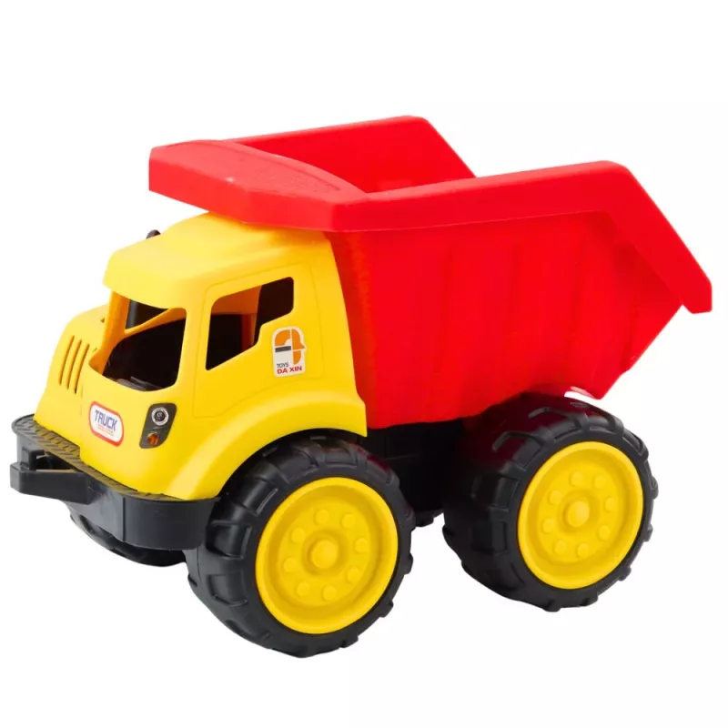 LEAN TOYS Duża wywrotka dla dzieci, piaskowa maszyna budowlana, czerwono-żółta