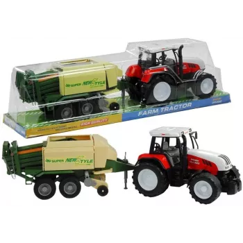 LEAN TOYS Duży traktor z przyczepą Maszyna rolnicza 65 cm