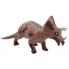 LEAN TOYS Duża figurka triceratopsa z dźwiękiem 36 cm brązowa