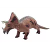 LEAN TOYS Duża figurka triceratopsa z dźwiękiem 36 cm brązowa