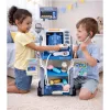 LEAN TOYS Zestaw Małego Doktora Wózek Medyczny RTG EKG Światła Niebieski 16 szt.
