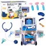 LEAN TOYS Zestaw Małego Doktora Wózek Medyczny RTG EKG Światła Niebieski 16 szt.