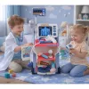 LEAN TOYS Zestaw Małego Doktora Wózek Medyczny RTG EKG Światła Różowy 16 szt.