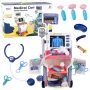 LEAN TOYS Zestaw Małego Doktora Wózek Medyczny RTG EKG Światła Różowy 16 szt.