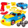 Zestaw Małego Mechanika LEAN TOYS: Samochód do Złożenia, Śrubokręt, Światła, Dźwięki
