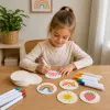 LEAN TOYS Magic 3D Painting Paper DIY Wood Pulp Discs 20 Pcs 6cm