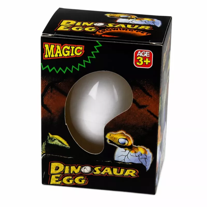 LEAN TOYS Magiczne jajko Wykluwający się dinozaur w wodzie Jajko Białe 6.5 cm