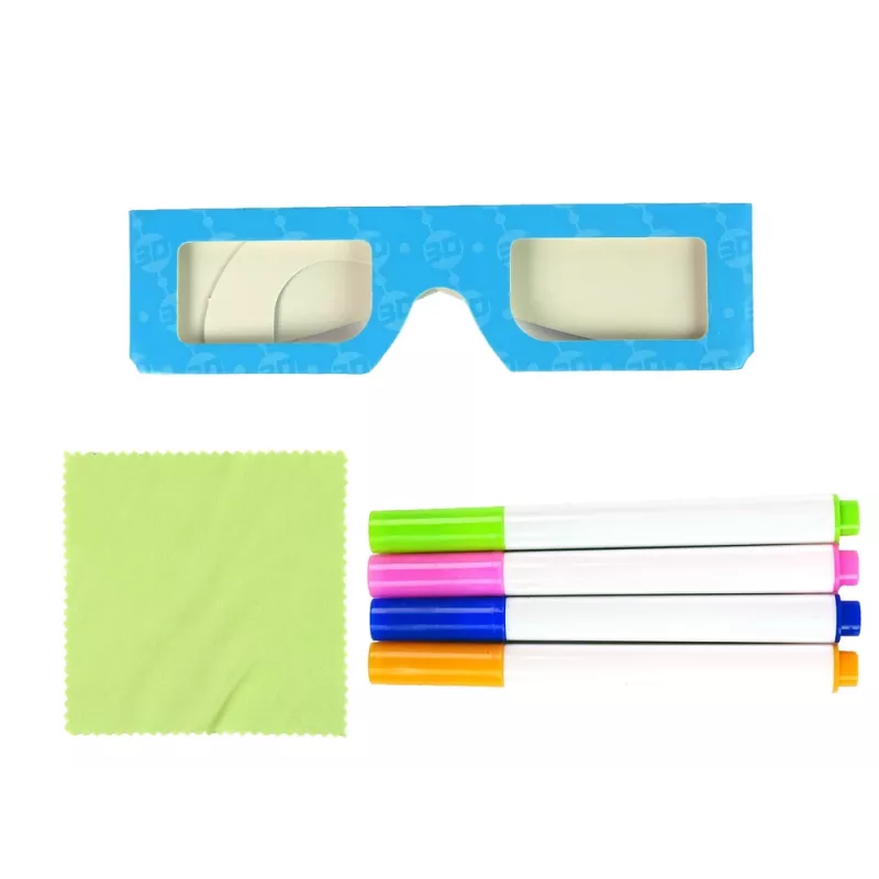 LEAN TOYS Magic Illuminated 3D Whiteboard Glasses Blue