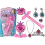 LEAN TOYS Magiczny zestaw księżniczek z bajek z interaktywną różdżką, światłem, dźwiękiem i funkcją projektora gwiazd