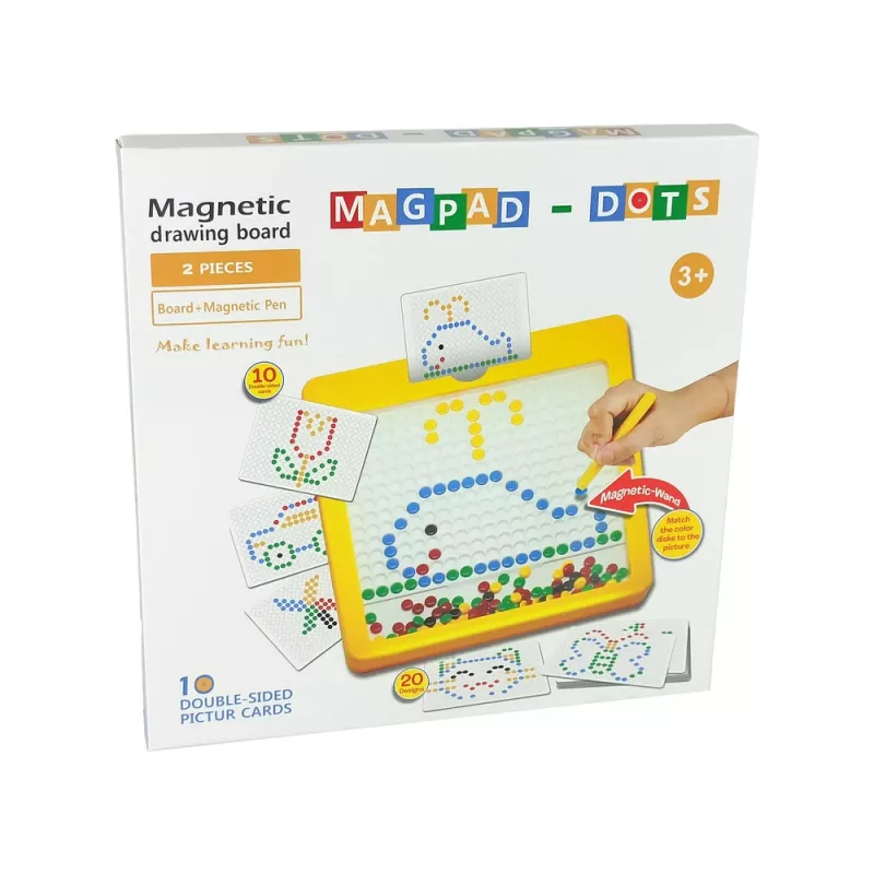 LEAN TOYS Magnetyczna Tablica 100 Żółtych Kulek