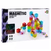 LEAN TOYS Magnetyczne Klocki Konstrukcyjne 60 szt. - Kolorowy Zestaw z Kulkami i Torami