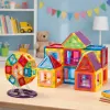 LEAN TOYS Zestaw Magnetycznych Klocków Konstrukcyjnych, 70 elementów – Edukacyjna zabawka STEM z silnymi magnesami neodymowymi, wielokolorowy plastik ABS, bezpieczna i trwała dla dzieci od 3 lat