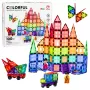 LEAN TOYS Magnetyczne Klocki Konstrukcyjne 3D Panele Kreatywne STEM Kolorowe 100 szt.
