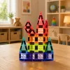 LEAN TOYS Magnetyczne klocki konstrukcyjne panele 3D kreatywne STEM kolorowe 27 szt.