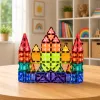 LEAN TOYS Magnetyczne klocki konstrukcyjne 3D panele kreatywne STEM kolorowe 73 szt.