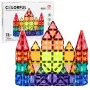 LEAN TOYS Magnetyczne klocki konstrukcyjne 3D panele kreatywne STEM kolorowe 73 szt.