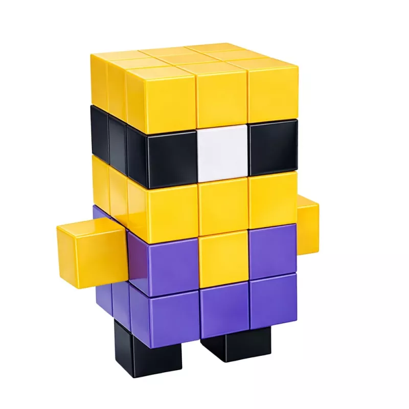 LEAN TOYS Magnetyczne Klocki Konstrukcyjne Kostki 3D Kolorowe 96 szt.