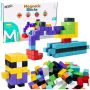 LEAN TOYS Magnetyczne Klocki Konstrukcyjne Kostki 3D Kolorowe 96 szt.