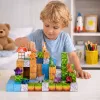 LEAN TOYS Magnetyczne Klocki Konstrukcyjne Kostki Kwadratowe Świat 3D 114 elementów